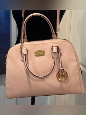 Michael Kors Blush Safiano Leather Tote with Strap
